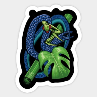 Grasshopper vs Snake Sticker